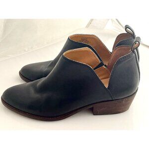 Lucky Brand 10M Black Fayth Women's Leather Upper Booties